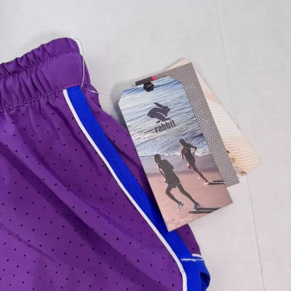 Rabbit Shorts Womens Extra Large Repeats 2 Inch Running Run Meadow Violet NEW XL - Picture 6 of 14